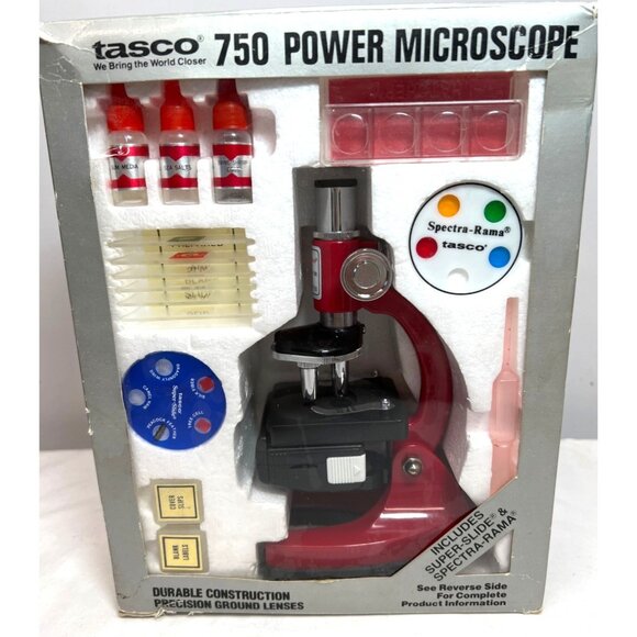 Tasco 750 Power Microscope With Durable Construction & Precision Ground Lenses I - Picture 1 of 7